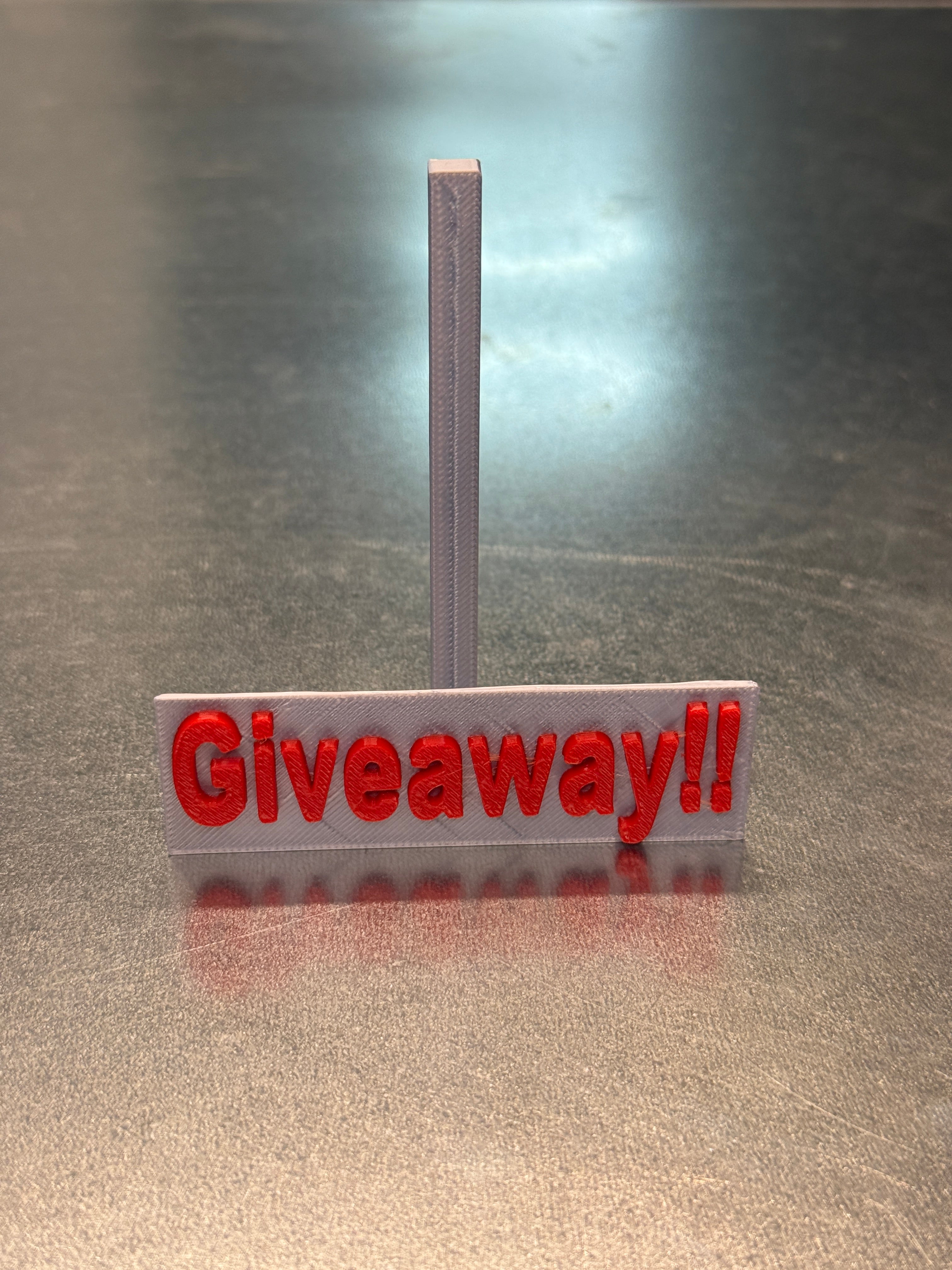 Giveaway Sign Stand for Live Streams — 21 Colors