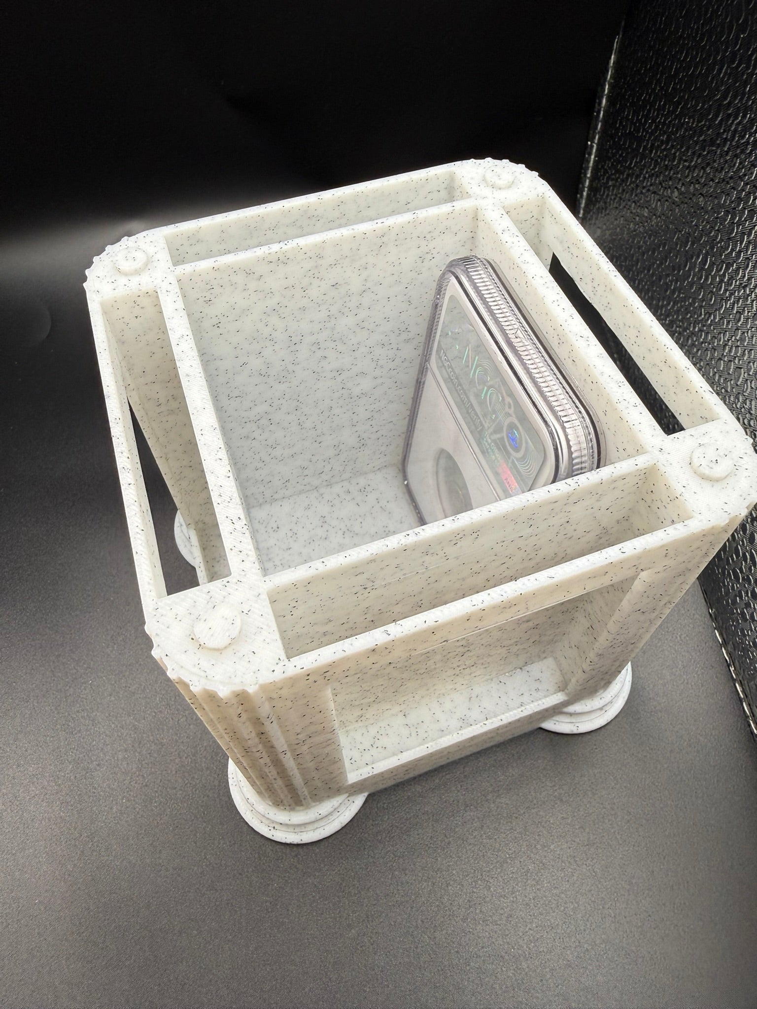 Slab Display — 4-Sided Stand with Interior Storage